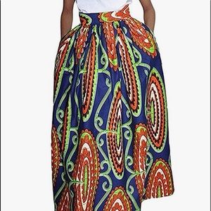 Multicolored Maxi Skirt XL